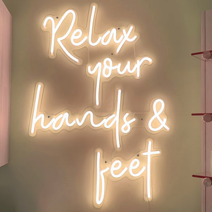 Relax Your Hands And Feet Led Neon Sign For Ultimate Comfort | Shineneon