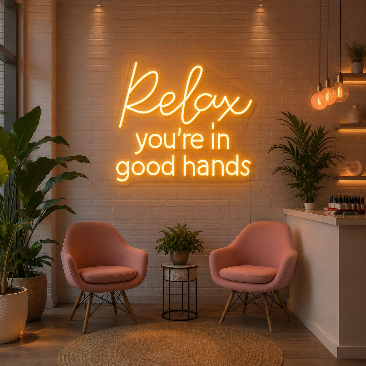 Relax Youre In Good Hands LED Neon Sign - 01 Original Product Image