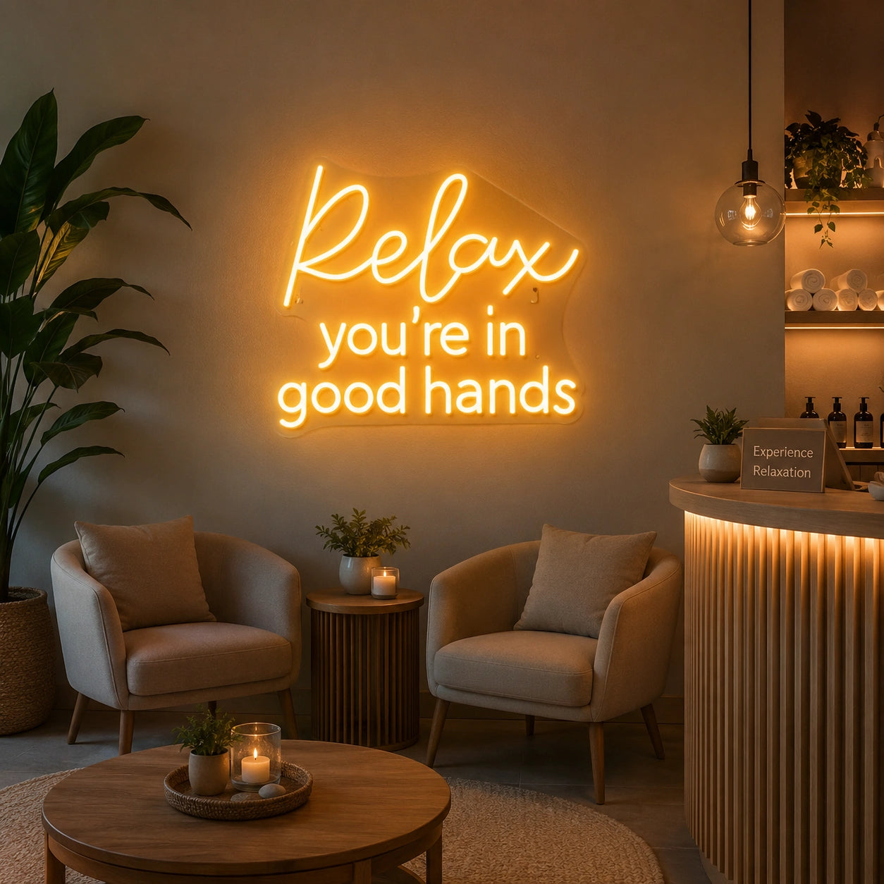 Relax Youre In Good Hands LED Neon Sign - 02 High-Converting Product Image
