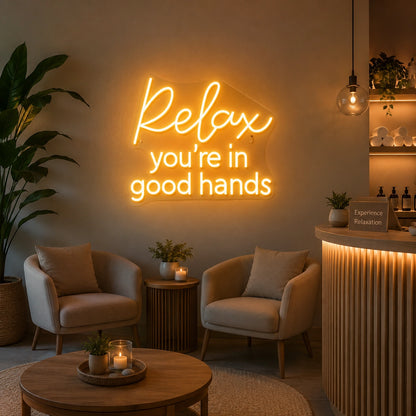 Relax Youre In Good Hands LED Neon Sign - 02 High-Converting Product Image
