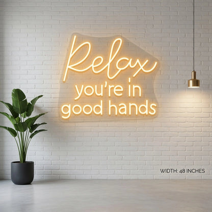 Relax You're LED Neon Sign - 04 Size Image