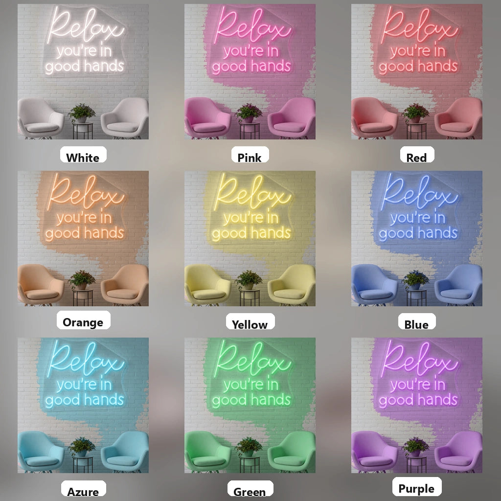 Relax You're LED Neon Sign - 05 Color Grid