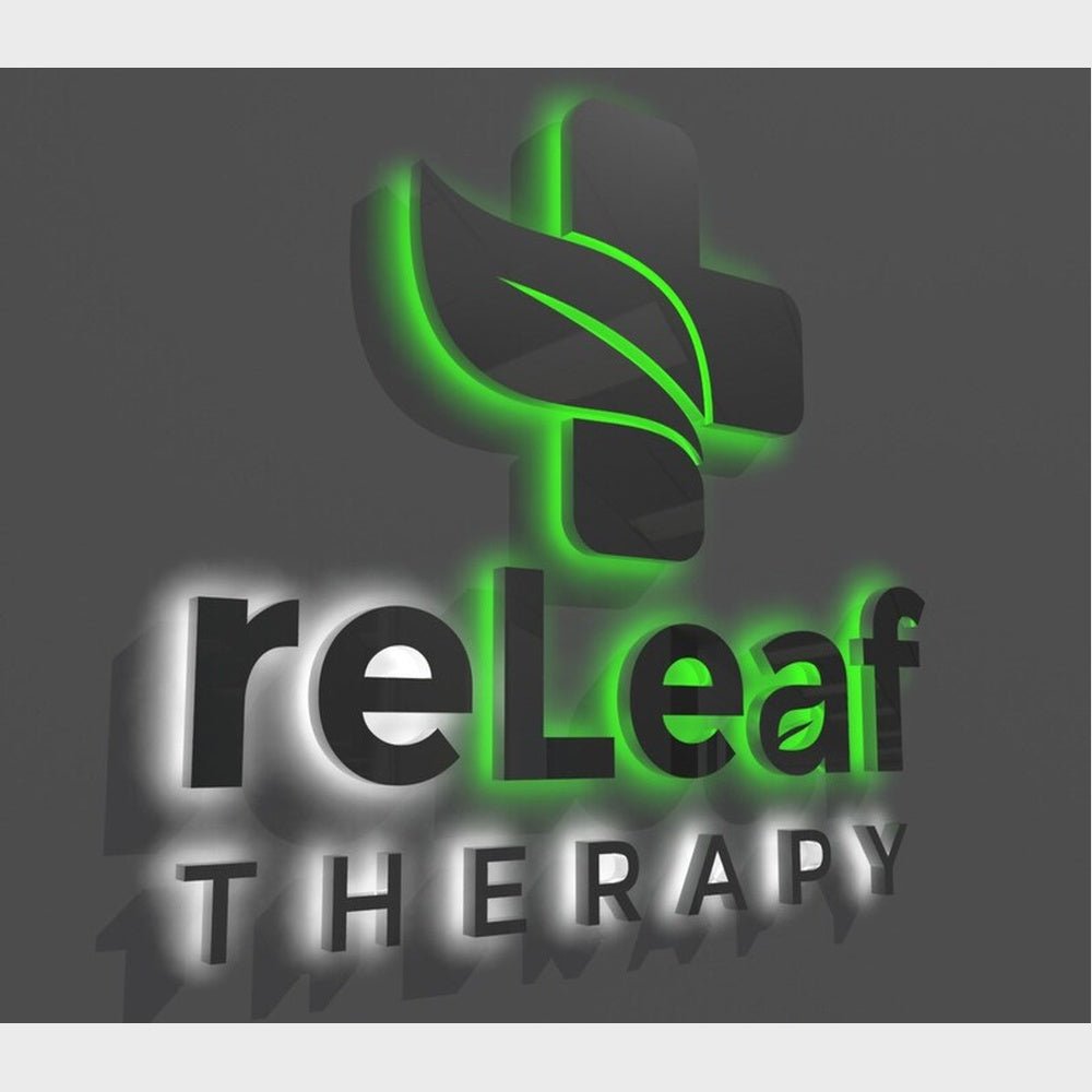 Releaf Therapy 3D Backlit Channel Letters Led Light Sign - Shineneon