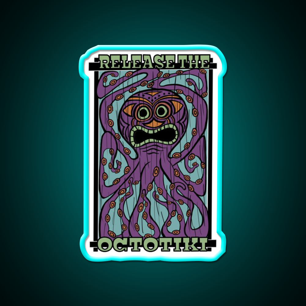 Release The Octotiki Man Cave Bar Led Neon Sign Rgb Color