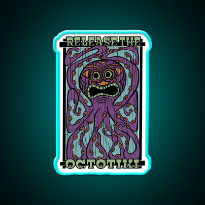 Release The Octotiki Man Cave Bar Led Neon Sign Rgb Color