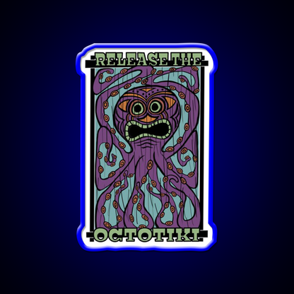 Release The Octotiki Man Cave Bar Led Neon Sign Rgb Color
