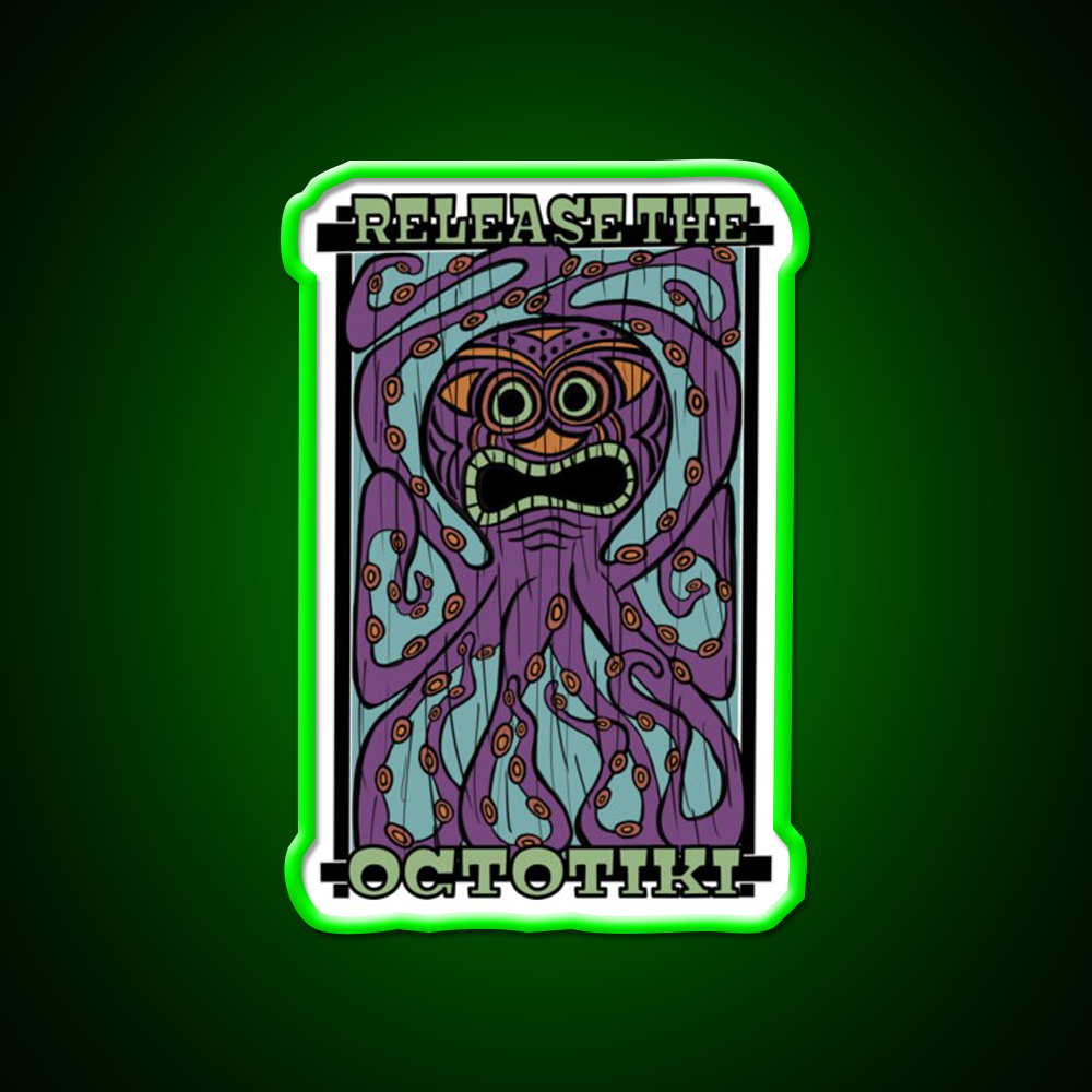 Release The Octotiki Man Cave Bar Led Neon Sign Rgb Color