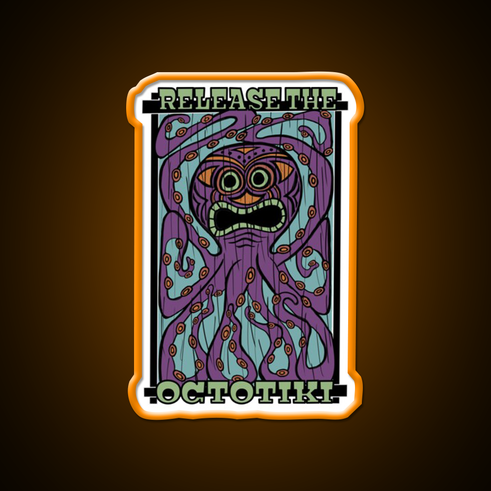 Release The Octotiki Man Cave Bar Led Neon Sign Rgb Color