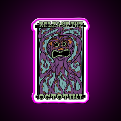 Release The Octotiki Man Cave Bar Led Neon Sign Rgb Color