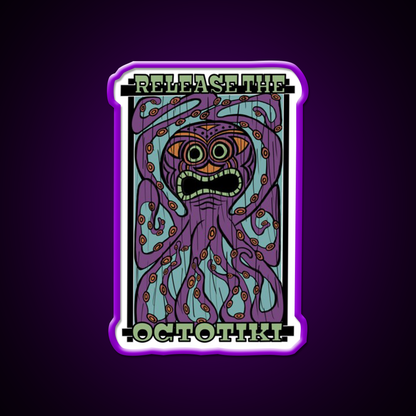 Release The Octotiki Man Cave Bar Led Neon Sign Rgb Color