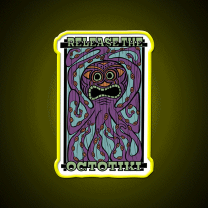 Release The Octotiki Man Cave Bar Led Neon Sign Rgb Color