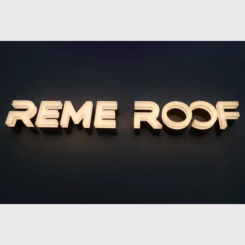 Reme Roof 3D Frontlit Channel Letters Led Light Sign - Shineneon