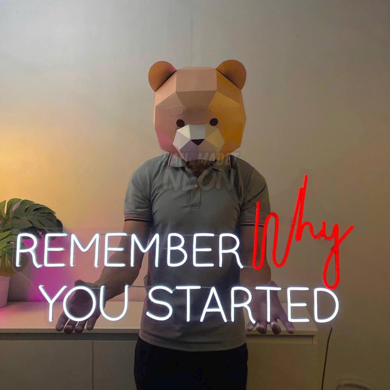 Remember Why You Started Led Neon Sign Led Neon Sign For Room | Shineneon
