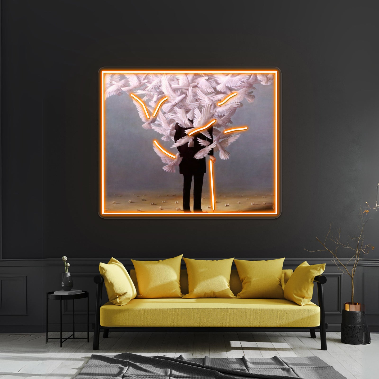 Ren Magritte Art High Quality Art Print Wall Artwork Neon Signs | Shineneon