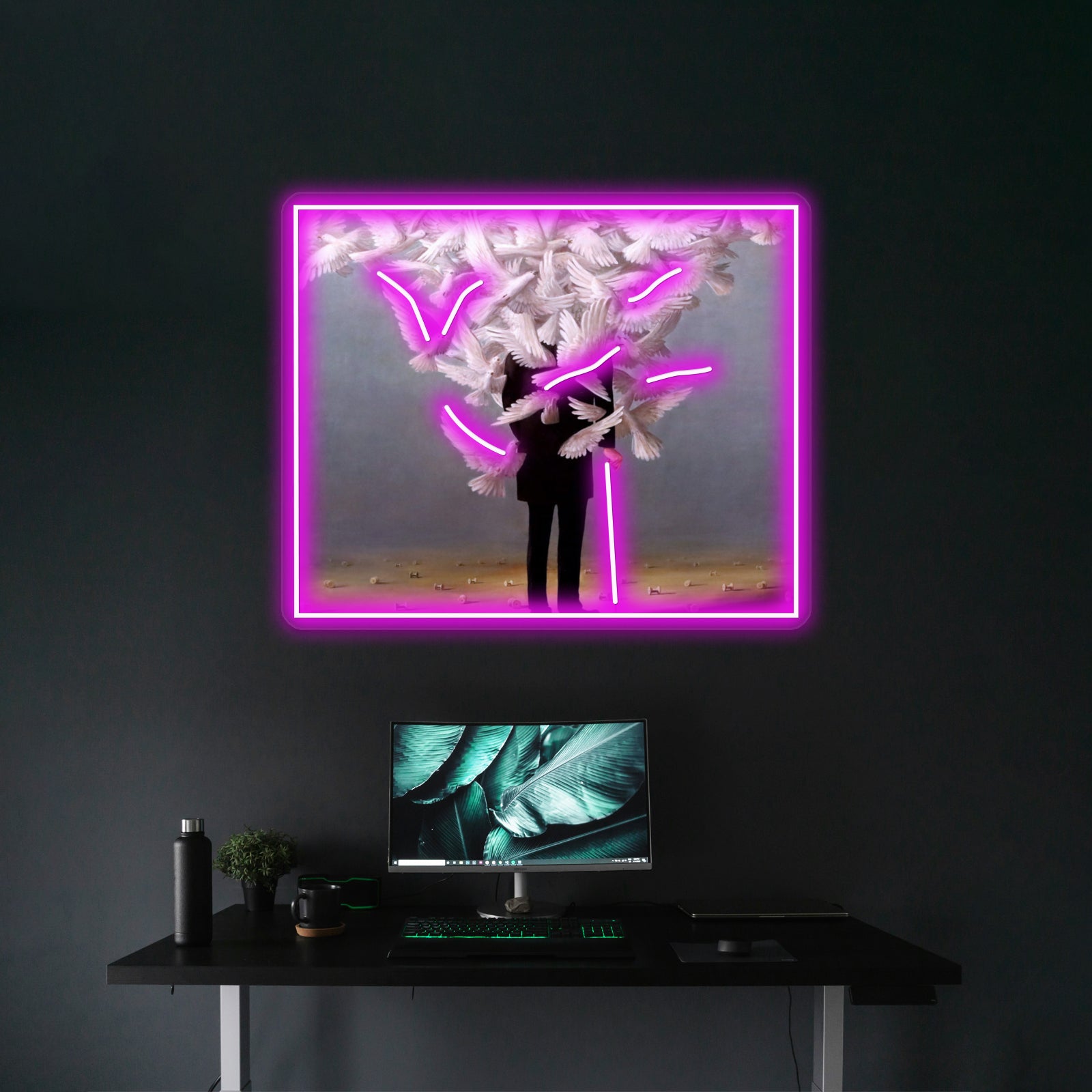 Ren Magritte Art High Quality Art Print Wall Artwork Neon Signs | Shineneon