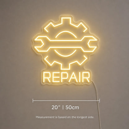 Repair Gear Neon Sign LED Neon Sign size image
