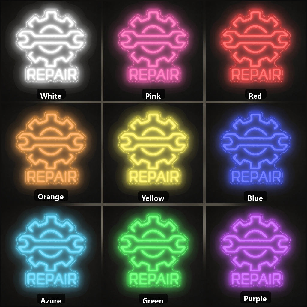 Repair LED Neon Sign Garage Man Cave Neon Sign color grid