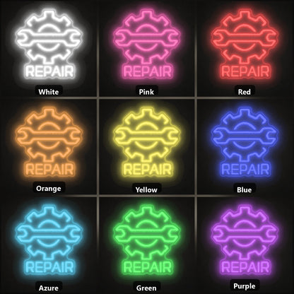 Repair LED Neon Sign Garage Man Cave Neon Sign color grid
