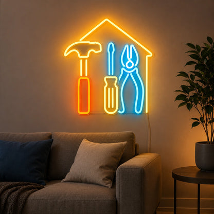 Repair Workshop Tools LED Neon Sign high-converting product image