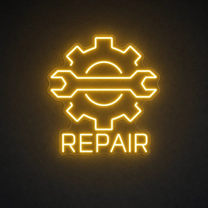 Repair Wrench And Gear LED Neon Sign - Shineneon