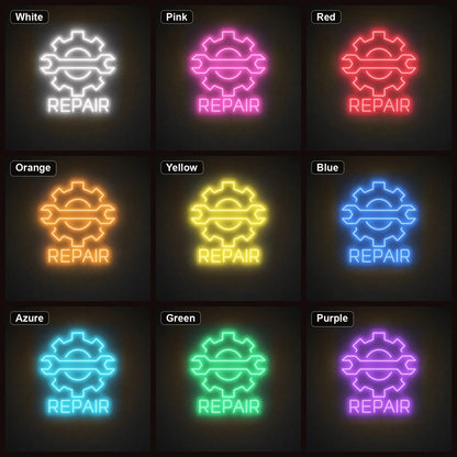 Repair Wrench And Gear LED Neon Sign - Shineneon