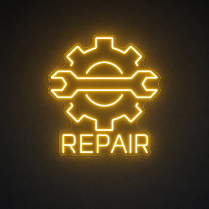Repair Wrench And Gear LED Neon Sign Garage Man Cave Neon Sign main product image