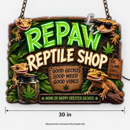 Repav Reptile Custom LED Neon Sign | 99b0920d030a3ce5459d39bea924ac95a2352e3fb20ac72514ce431c8fb25d54 | dimensions