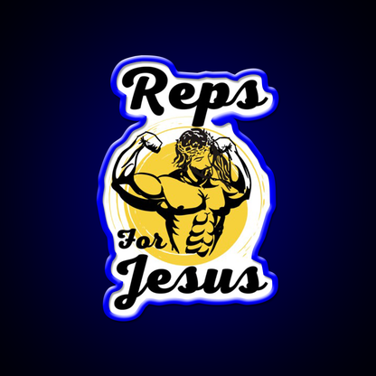 Reps For Gym Workout Bodybuilder Gym Fitness Led Neon Sign Rgb Color