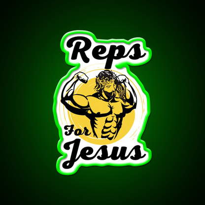 Reps For Gym Workout Bodybuilder Gym Fitness Led Neon Sign Rgb Color