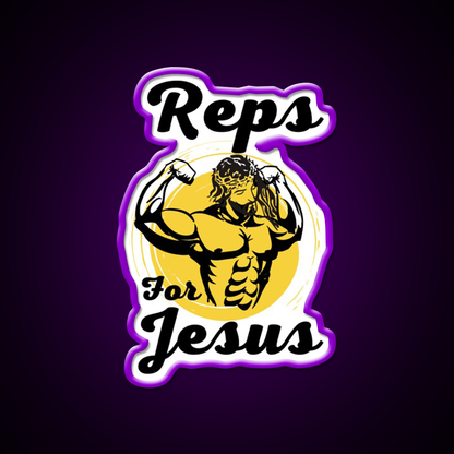 Reps For Gym Workout Bodybuilder Gym Fitness Led Neon Sign Rgb Color