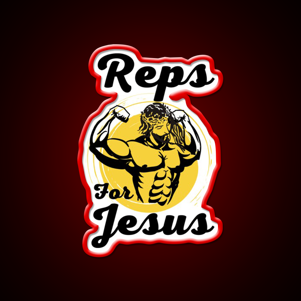 Reps For Gym Workout Bodybuilder Gym Fitness Led Neon Sign Rgb Color