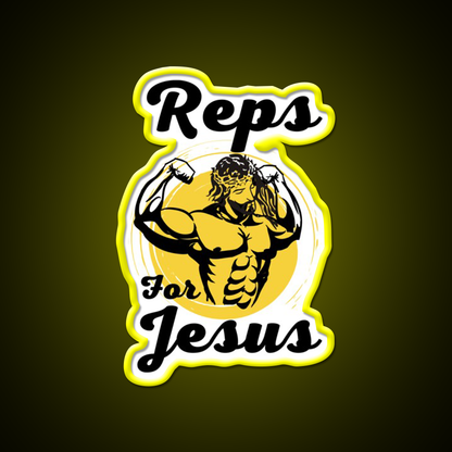 Reps For Gym Workout Bodybuilder Gym Fitness Led Neon Sign Rgb Color