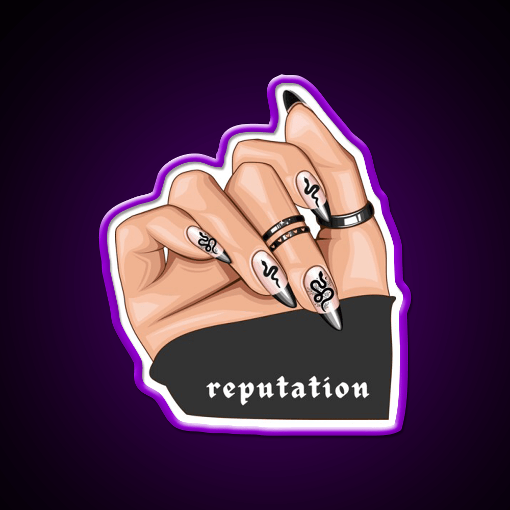 Reputation Snake Nail Salon Led Neon Sign Rgb Color - Shineneon