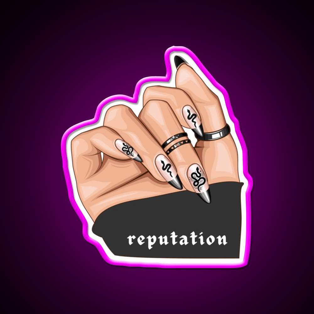 Reputation Snake Nail Salon Led Neon Sign Rgb Color - Shineneon