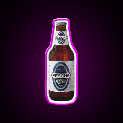 Reschs Pilsener Beer Bar Decor Led Neon Sign Rgb Color - Neon sign mounted on wall in room