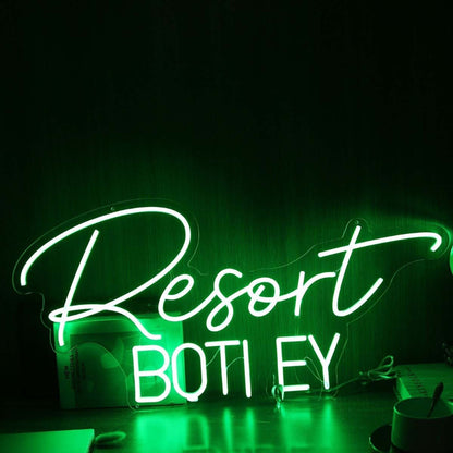 Resort Botley Green Led Neon Sign - Shineneon