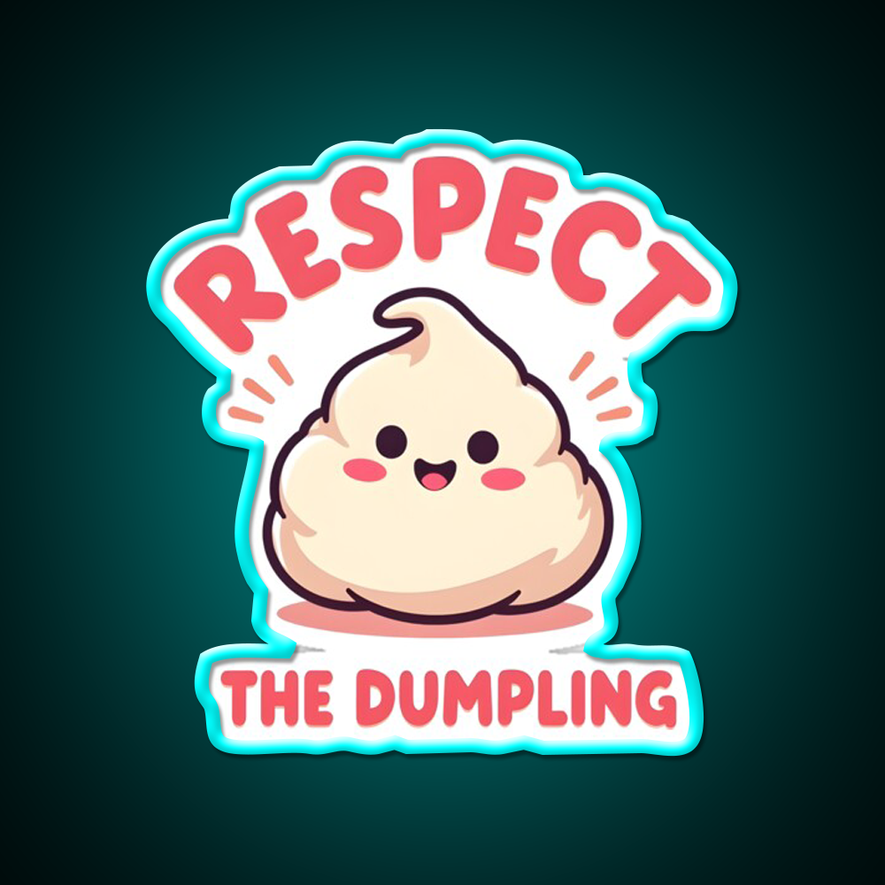 Respect The Dumpling Led Neon Sign Chinese Food Rgb Color