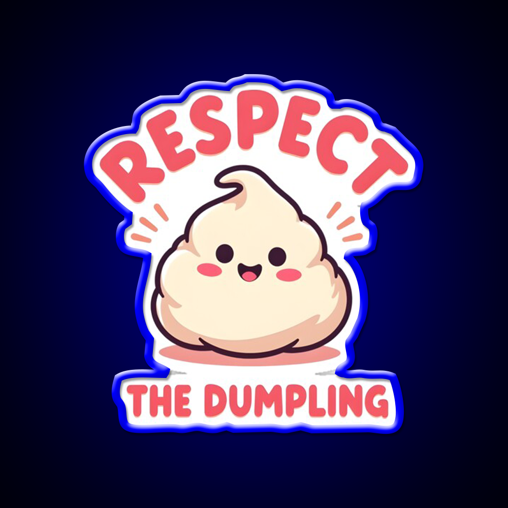 Respect The Dumpling Led Neon Sign Chinese Food Rgb Color
