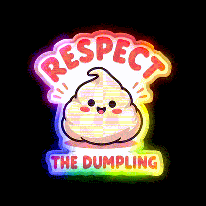 Respect The Dumpling Led Neon Sign Chinese Food Rgb Color
