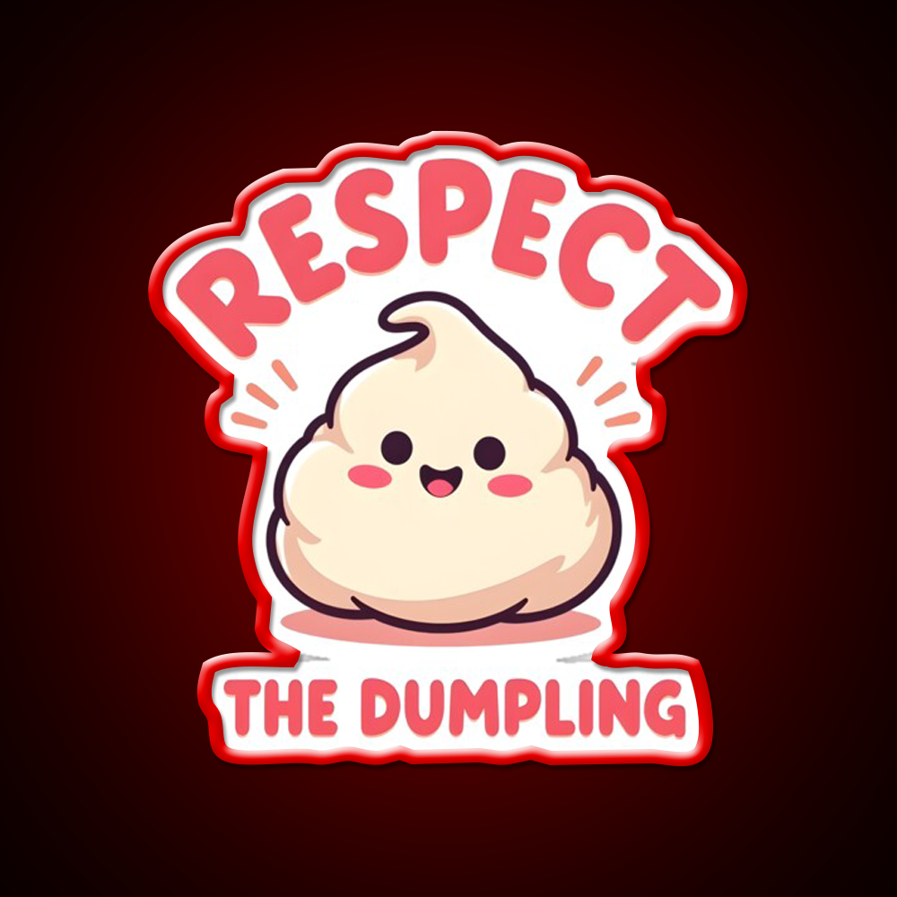 Respect The Dumpling Led Neon Sign Chinese Food Rgb Color