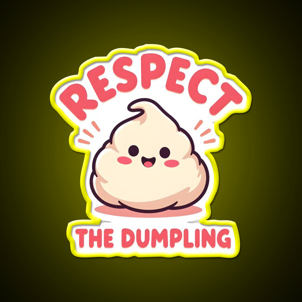 Respect The Dumpling Led Neon Sign Chinese Food Rgb Color