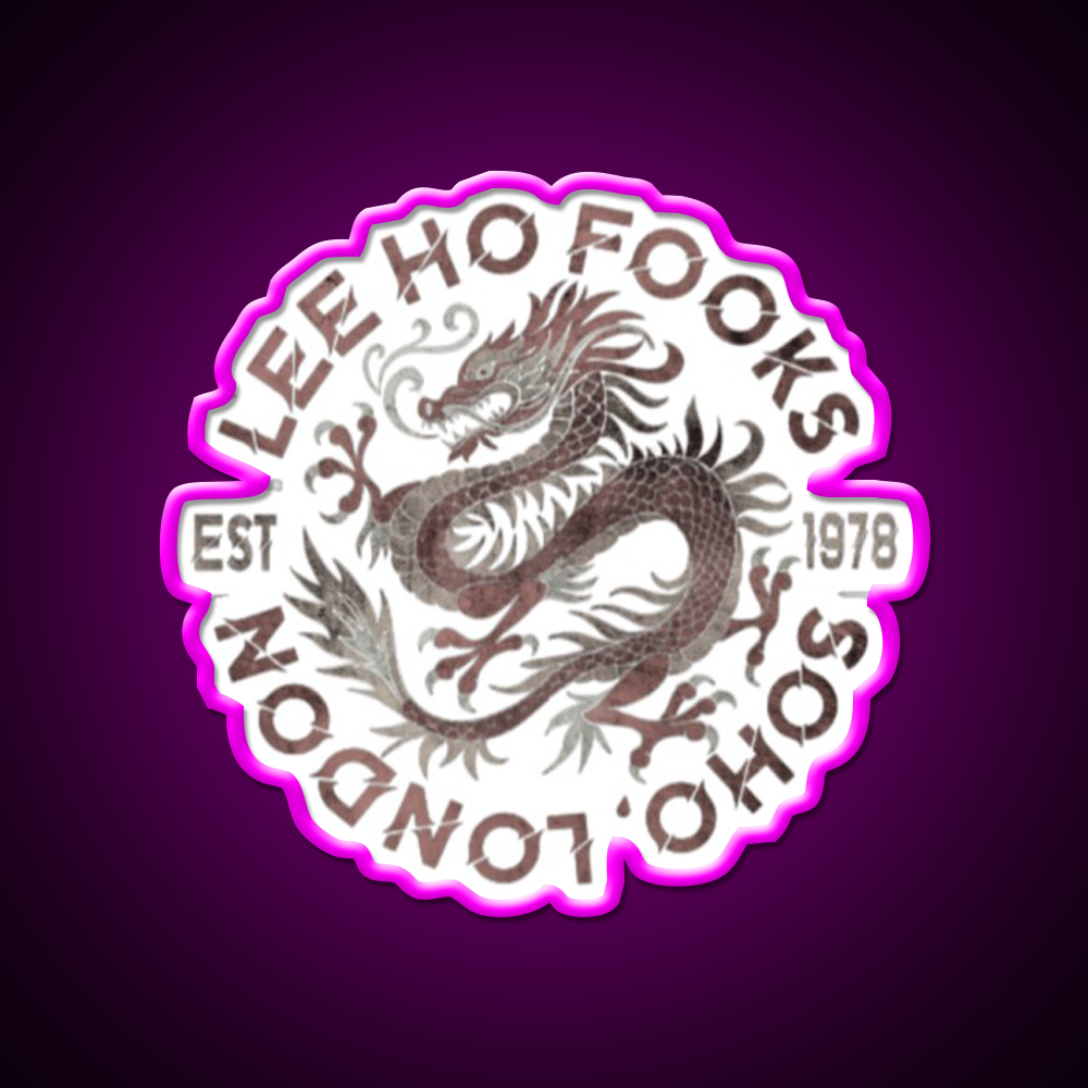 Restaurant 1978S Asian Cultural Led Neon Sign Rgb Color - Neon sign mounted on wall in room