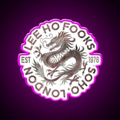 Restaurant 1978S Asian Cultural Led Neon Sign Rgb Color - Neon sign mounted on wall in room