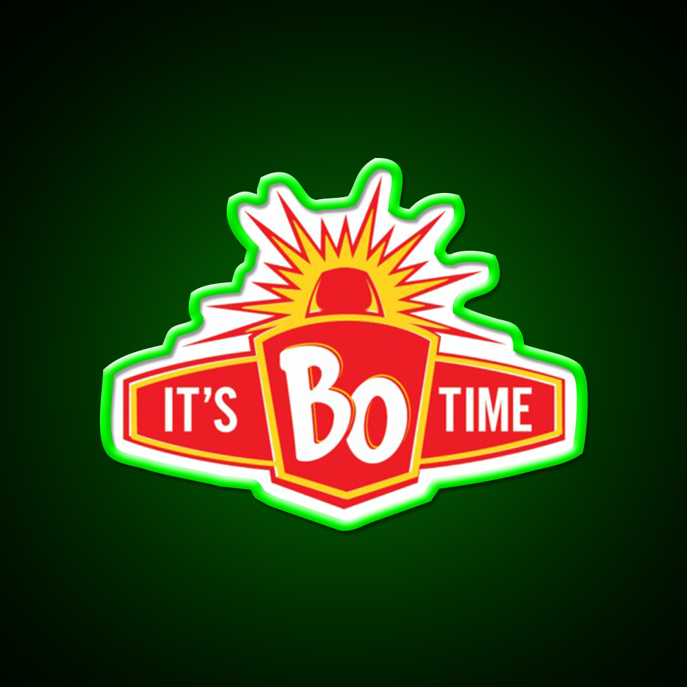 Restaurant Its Bo Time Classic Fast Food Led Neon Sign For Burger Place Rgb Color