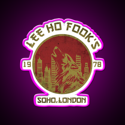 Restaurant Of London Asian Cultural Led Neon Sign Rgb Color - Neon sign mounted on wall in room