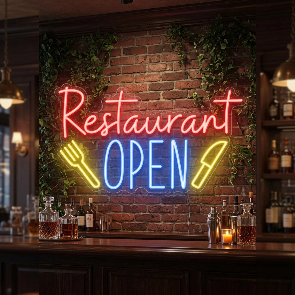 Restaurant Open LED Neon Sign - 02 High-Converting Product Image