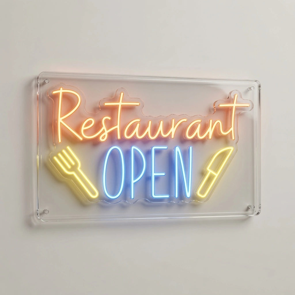 Restaurant Open Wall Decor LED Neon Sign - 01 Original Product Image