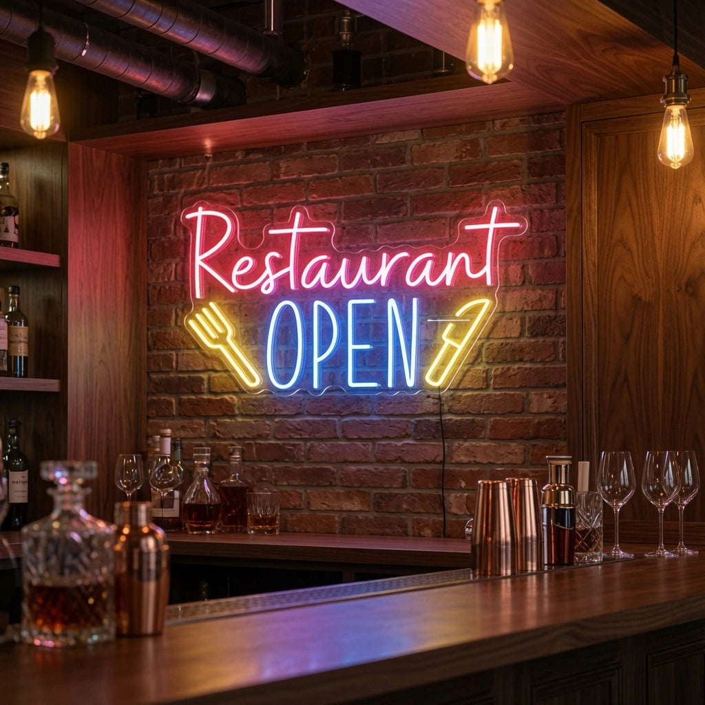 Restaurant Open Wall Decor LED Neon Sign - 02 High-Converting Product Image