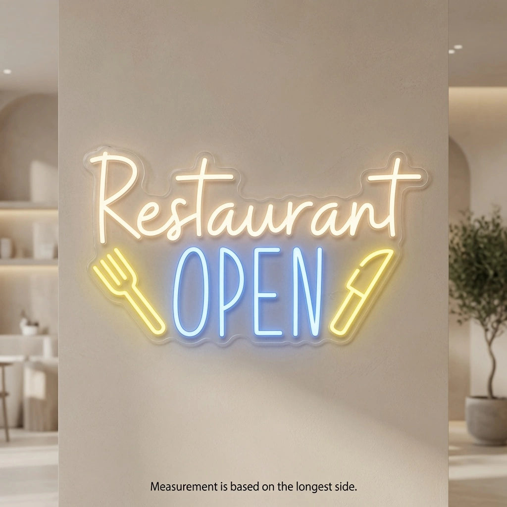 Restaurant Open Wall Decor LED Neon Sign - 04 Size Image