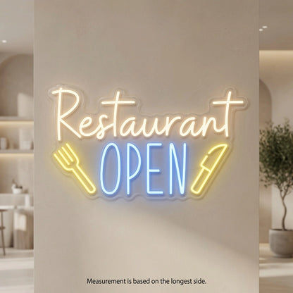 Restaurant Open Wall Decor LED Neon Sign - 04 Size Image